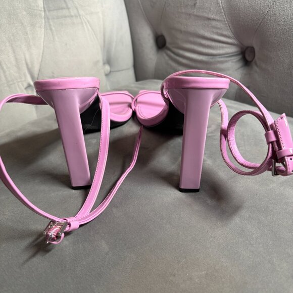 Marc Fisher Pink Patent Leather Strappy Heeled Sandals – Women’s 7.5 - Picture 7 of 8